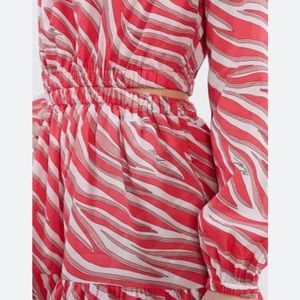 MICHAEL MICHAEL KORS
Zebra Print Cotton Lawn Cutout Dress